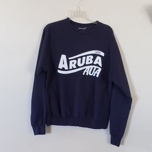 Aruba Unisex Sweatshirt Navy and White